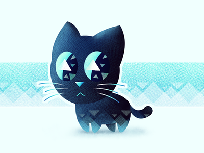 Blue Cat cartoon cartoon illustration cat cute cute art illustration