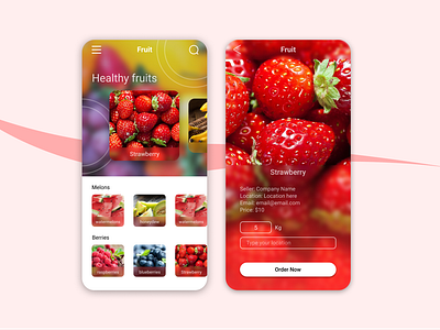 fruits Order App ui design app design design mobile app design mobile ui mobileui ui uidesign uiux uiuxdesign
