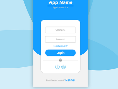 Login App UI login login page sign in