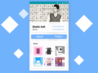 Profile interface by Shahin Safi profile ui uiux design