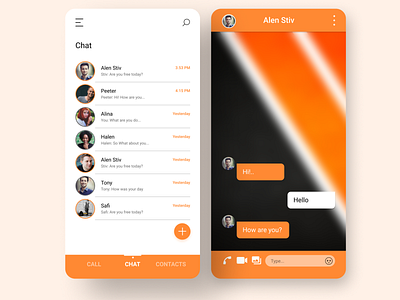 Chat App chat app mobile ui uiuxdesign