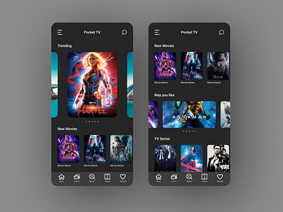 Movie Streaming mobile design mobileui movie movie app streaming app uiux
