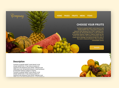 fruits web site landing page fruits web landingpage uiuxdesign webdesign website