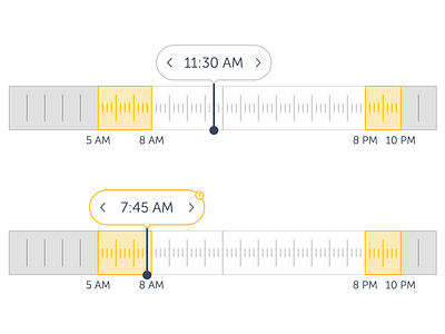 Time selection slider choose drag next previous range select selection slider time