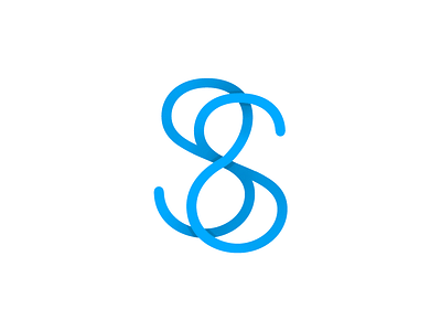 S logo curves intertwined letter lines logo overlap s