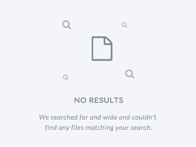 No Results animation