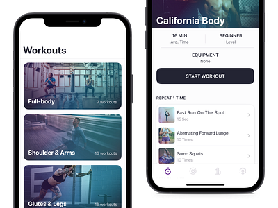 Workout App Concept app design ios app ios app design iphone 12 sketch ui