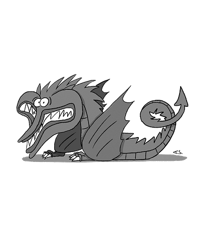 Funny Looking Dragon digital 2d digital art doodle dragon drawing illustration