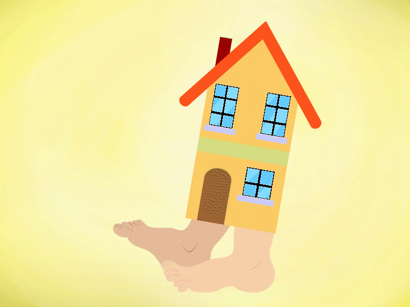 Vector House Walk design digital 2d digital art drawing 2d flash flash animation gif vector