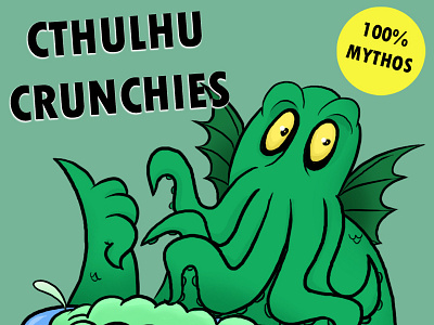 CHTHULU CRUNCHIES character design cthulhu design digital 2d digital art digital painting drawing drawing 2d illustration lovecraft