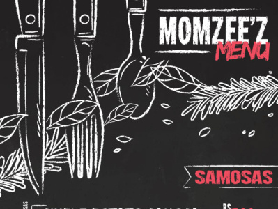 Menu Card for MOMZE'Z branding design menu card menu design restaurant branding