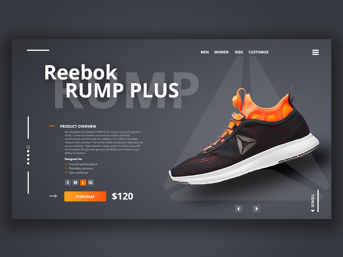 Antorchas Interminable reunirse Reebok Sneakers presentation by Sergey Nikolaevitch UX\UI on Dribbble