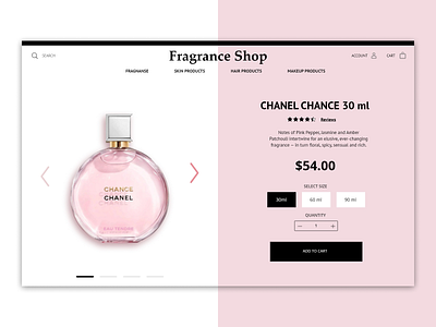 Perfume Product Page beautiful chanel design ecommerce shopify ui user interface ux ux ui web web banner web design website woocommerce