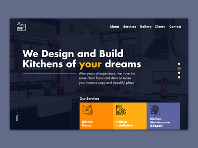 Kitchen Design Shot beautiful design kitchen agency kitchen agency ui user interface ux ux ui web banner web design website