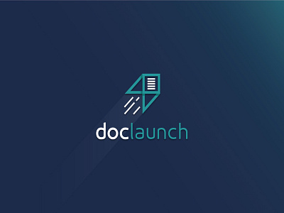 DocLaunch design flat icon logo vector