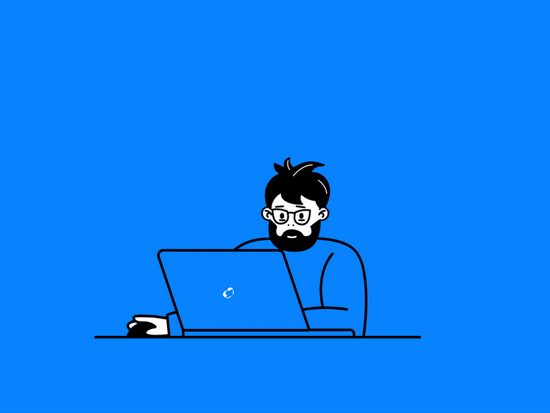 Programmer boy code design illustration laptop man men programmer vector web