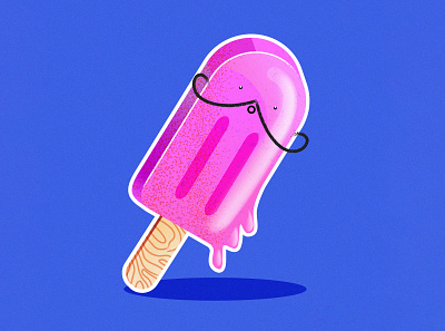 Ice-scream face food ice icecream illustration scream vector