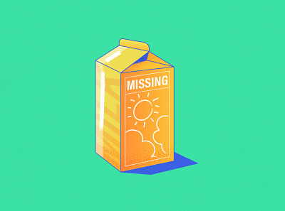 Missing sun illustration joke milk missing package sun vector