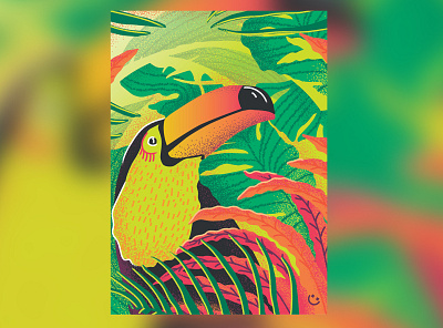 Toucan bird bird birds illustration leaves tropic tropics vector