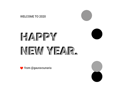 HAPPY NEW YEAR 2020 design graphic graphic design happy new year typography ui ux vector