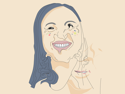 #2 asian girl illustration illustrator portrait illustration self portrait vector
