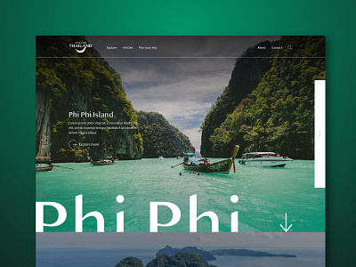 Amazing Thailand Homepage preview // Digital design