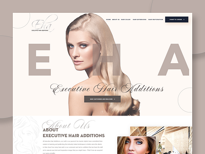 EHA Executive Hair Additions branding design graphic design ux web website