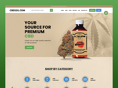 CBD Oil Landing Page Design