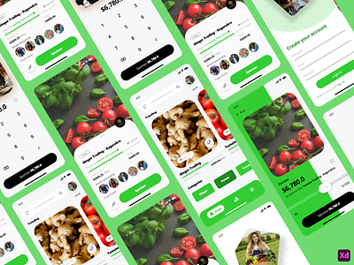 Crowd Founding app farmers market free ui kit