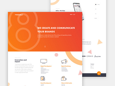 Agency Website agency branding design orange ui website website ui