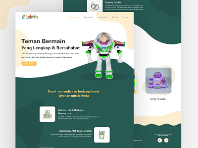 Dolphin Toy Store - Website design illustration toy store ui website