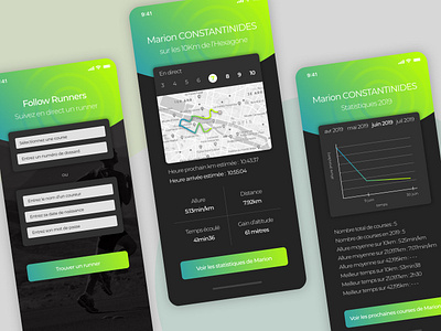 Daily UI - Follow Runners app app design application design follow races app running app ui