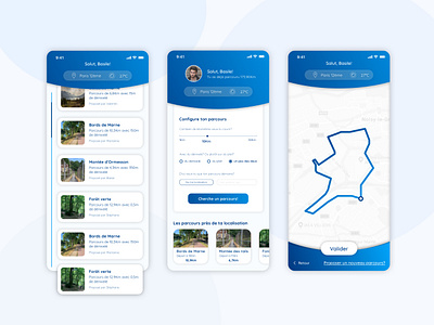 Daily UI - Où courir? app app design application design running app ui