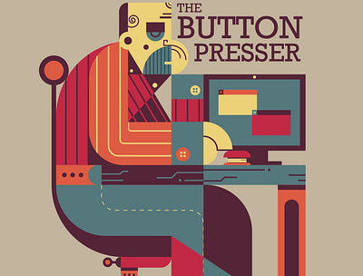 Button presser adobe illustrator character character creation illustration vector vector art