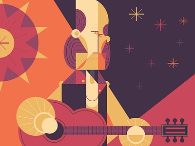 Paco de Lucia adobe illustrator character flamenco geometric geometric art guitarist illustration paco vector vector art