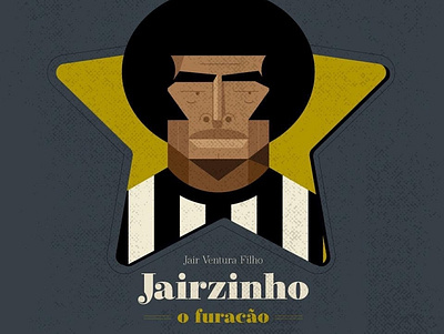 Jairzinho adobe illustrator botafogo brazil character football geometric illustration soccer vector vector art