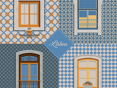 Janelas de Lisboa (Lisbon's windows) adobe illustrator illustration vector art