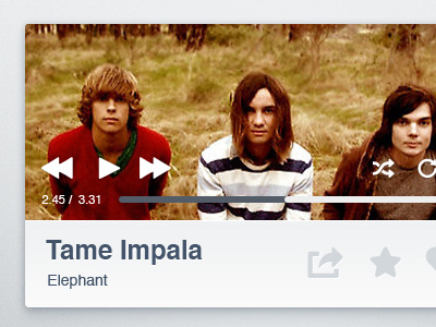 Mini Music Player impala music player psd tame ui ui design user interface widget