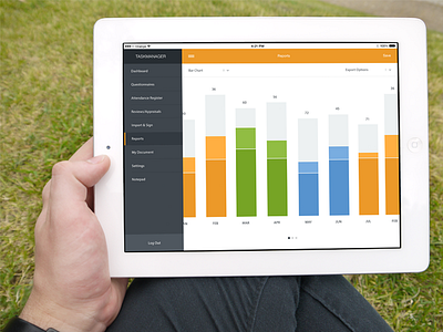 iPad Reports graph info ipad simple ui user interface