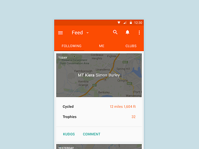 Android_Cycling_App android cycling google material orange