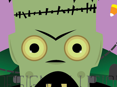 Franken Candy eyeballs green halloween horror illustration illustrator kids vector