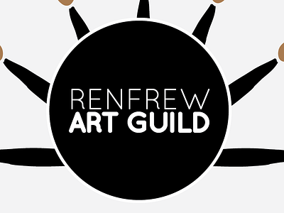 Renfrew Art Guild brushes circle colours design illustration illustrator logo mouth peaks rainbow red star swatch vector watch