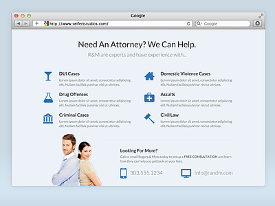WIP - Rogers & Moss attorney law ui ui design ux web design website