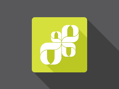 Flat BK Logo Design design flat gray green icon logo mark ui