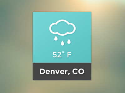 Weather Pop-up colorado denver flat icons pop up simple sun sunny temperature ui weather widget