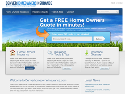 Denver Insurance UI layout denver design insurance ui