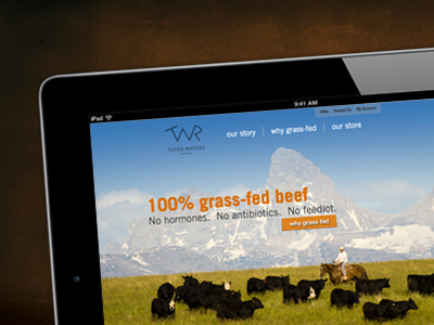 Teton Waters Ranch Website beef colorado design ui web