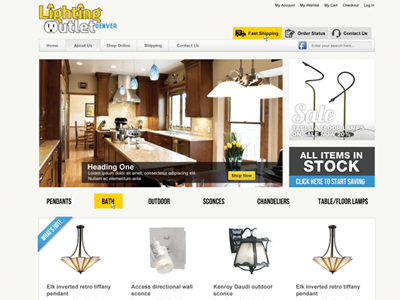 Lighting Outlet Denver Website Design