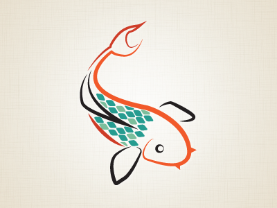 Koi Fish (WIP) fish koi logo pond