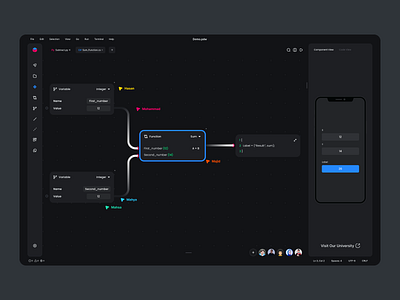 Intelligence IDE app design coding component concept creative dark dark design dark ui dashboard dashboard design design develope game game design gamification ide intelligence programming ui uiux